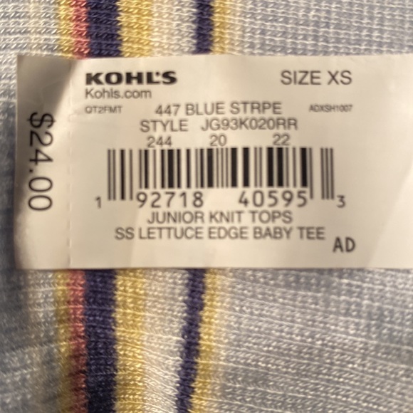 Blue striped short-sleeved tee - Picture 2 of 2